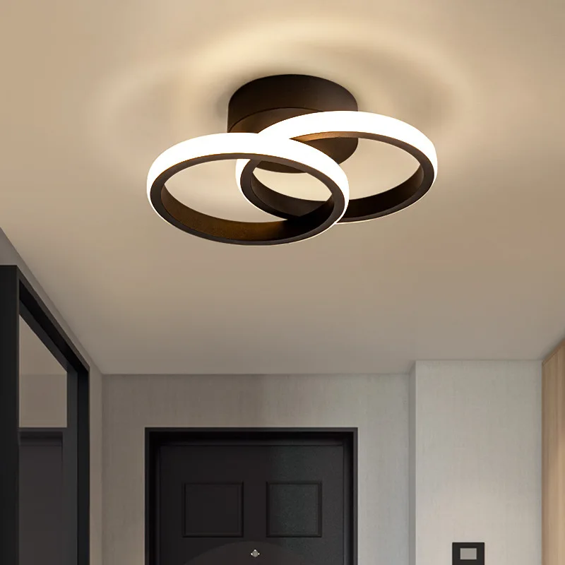 

Nordic Led Iron Ceiling Light Modern Porch Corridor Light 3 Color Dimming Hoom Decor Creative Bedroom Beside Lamp Balcony Torch