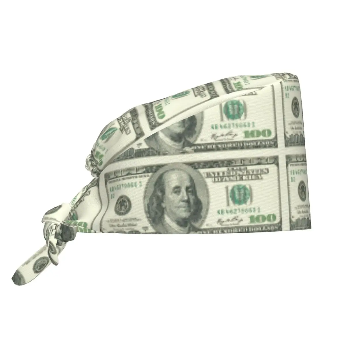 United States 100 Dollar Scrubs Cap Surgical Hats Women Men Banknotes Pattern Operating Room Cap Operator Hats Lab Works Hat