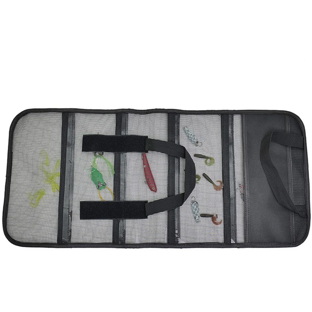 

63x29cm Fishing Baits Bag With Gloves Portable Folding Offshore Lure Bag Saltwater Trolling Lure Net Carry Bag Fish Tackles