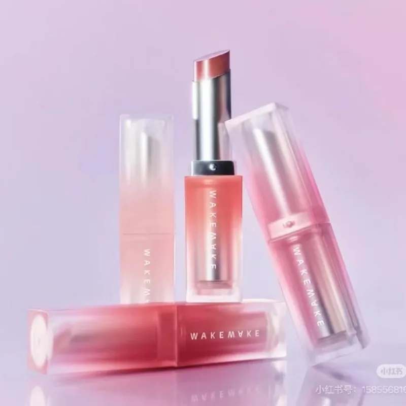 WAKE Original coreano genuino transparente bálsamo labial mate lápiz labial de terciopelo niebla suave lápiz labial de baja saturación cosméticos de maquillaje