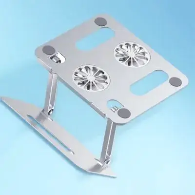 

Dual Fan Cooling Bracket for Laptop 17.3 Inch Adjustable Aluminum Alloy Stand 180 Degree Rotatable Joints Large Wind Volume