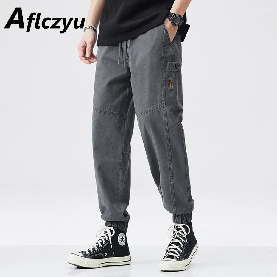 

Jogger Pants Men Fashion Casual Cargo Pants Harajuku Sweatpants Male Jogger Trousers Elastic Waist