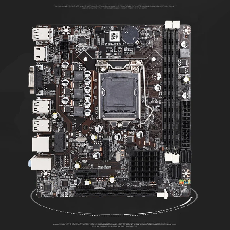 لوحة أم H61 للكمبيوتر الشخصي ، LGA ، تدعم سعة 2X8G DDR3 ، 4Xsata2.0