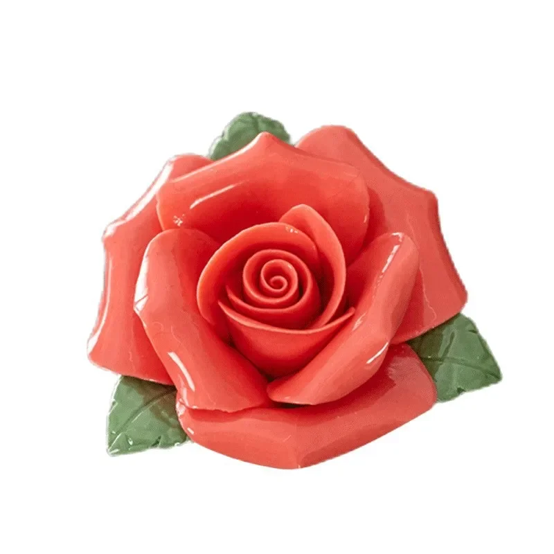 

Rose ceramic bouquet, fake flower rose, living room and dining room ornament