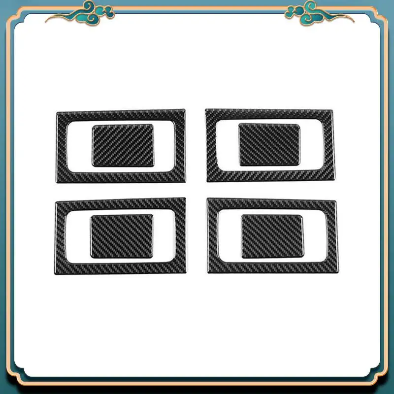 

A54P-Car Inner Door Handle Cover Trim Decoration Stickers For Ford F150 2009-2014 Accessories - Soft Carbon Fiber