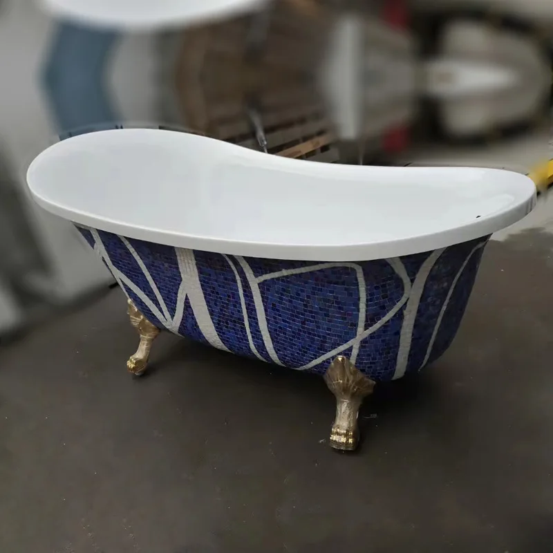 

Independent Acrylic European Princess Bathtub Adult Home Retro American Large Bathtub Factory Direct Bath