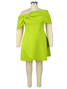 생일 결혼식 손님을위한 큰 활과 여성의 오프 숄더 드레스 여름 아프리카 드레스 2025 새로운 여성 파티 공 드레스