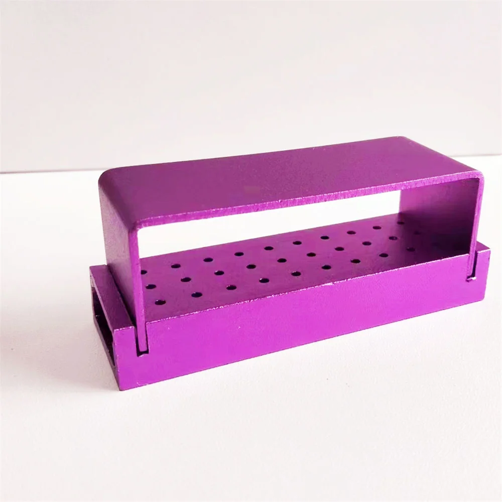 Dental Burs Storage Box 30 Holes Drill Disinfection Sterilization Rack Holder Fit for High Speed Handpiece Bur