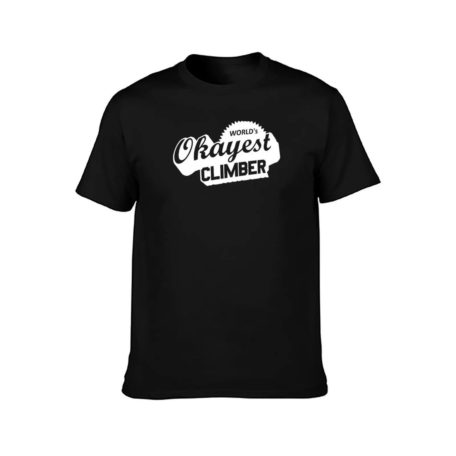 World's Okayest Climber T-Shirt, Summer Casual Cotton Tee, Oversized Streetwear Tops, Vintage Graphic Print, Unisex Men Women