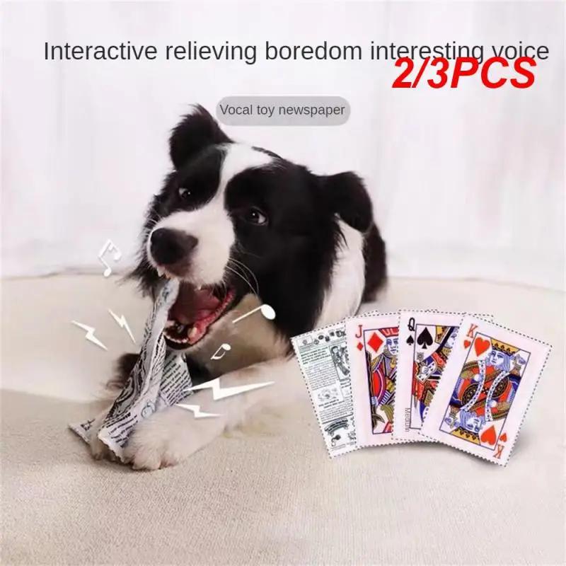 2/3PCS Voice Toy Educational Durable Easy To Use Bestseller Safe Innovative Durable Dog Chew Toy Pet Toy Simulation Newspaper