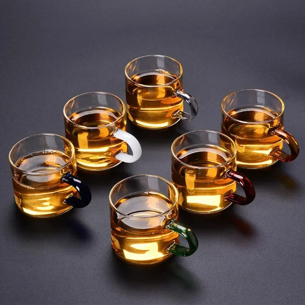 100ML Transparent Glass Cup Tea Cups Heat-Resistant Cup Anti-Scalding