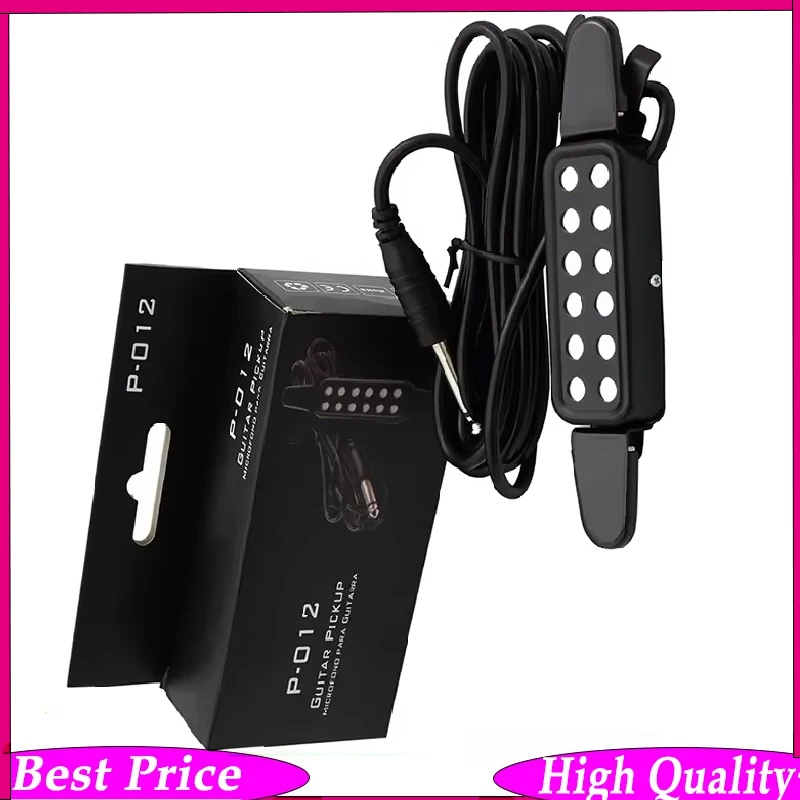 

Магнитный звукосниматель для акустической гитары с 12 отверстиями, аудиокабель 3M с разъемом 6,35 мм, аксессуары для гитары