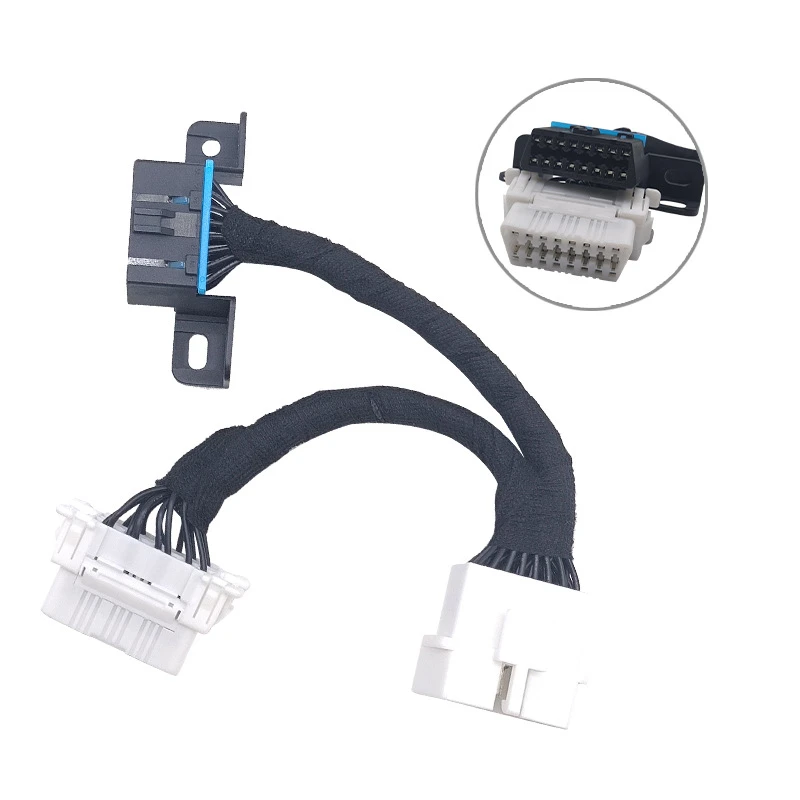 For Toyota and Nissan Automobile OBD2 Electronic 0.15M  One Tow Two Conversion OBD2 Extension Cable Connection Conversion Cable