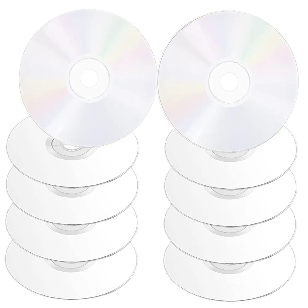 10Pcs Blank Clear Cd Discs for DIY Art Projects Wall Decoration Painting Dyeing Handmade Cd Discs Craft Material Room
