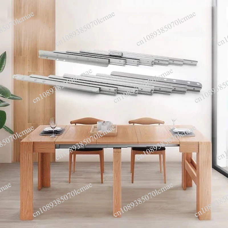 Invisible Dining Table Telescopic Guide Rail Multifunctional Aluminum Alloy Folding Bar Extension Slide Rail
