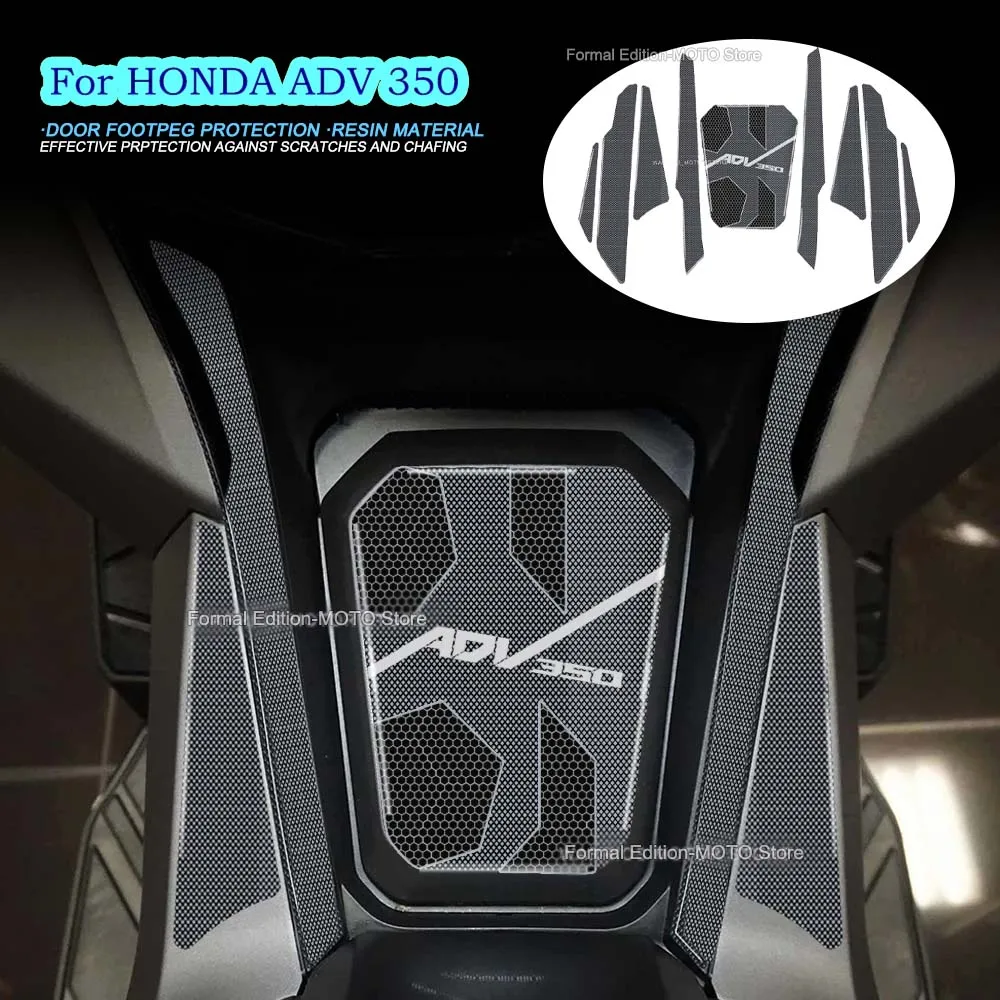 For HONDA ADV 350 ADV 350 2022 2023 Non-slip Tank Pad Motorcycle 3D Resin Sticker door footpeg Tank Pad Anti Scratch Decal