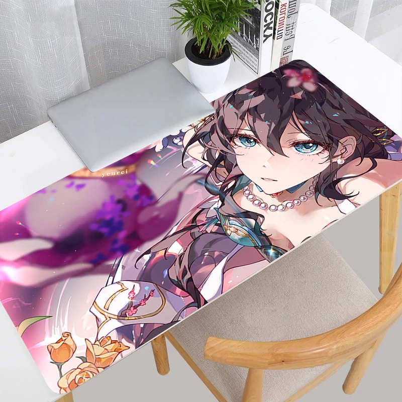 

Honkai Star Rail Ruan Mei Mouse Pad Anime Keyboard Pad Laptop Kawaii Girl Gaming Mousepad PC Accessories Cabinet Desk Mat Carpet