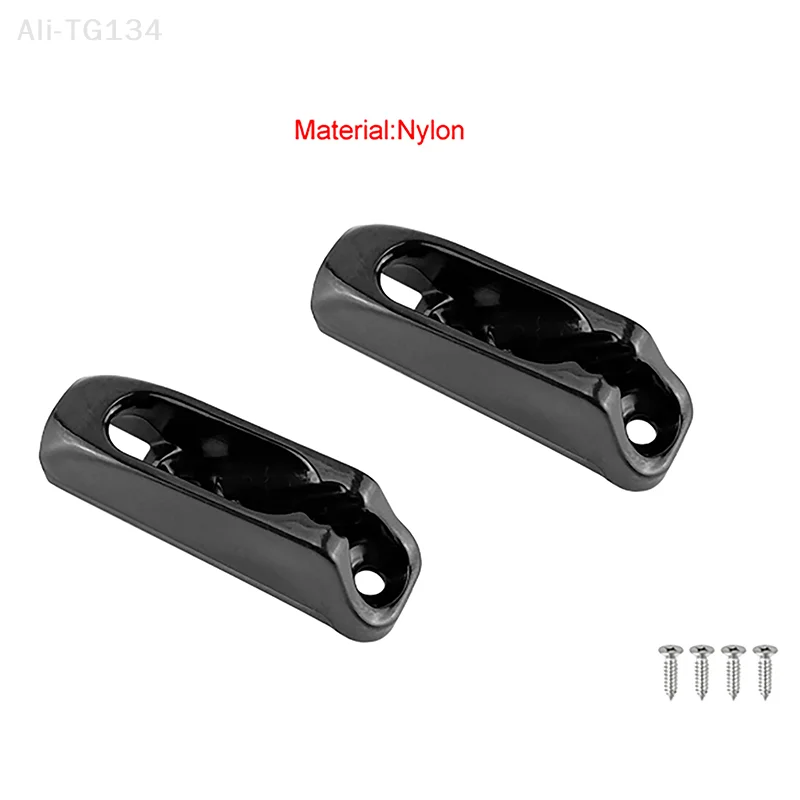 2 قطعة مربى القارب المربط الذاتي قفل حبل أسود النايلون البطلينوس المربط الحبل الموتر عداء التجديف كاياك تصفح الملحقات البحرية