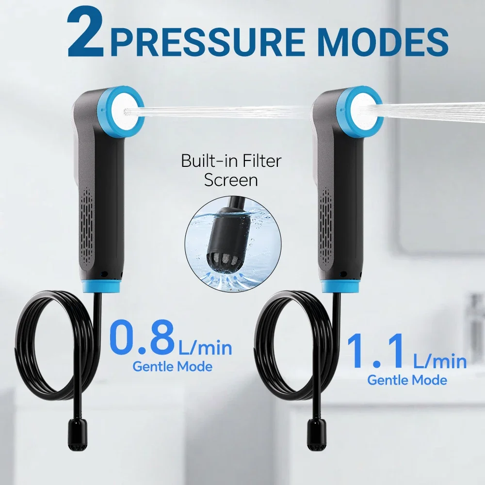 5L Portable Electric Bidet Sprayer 1600mAh Rechargeable Handheld Bidet Toilet Shataf for Personal Cleaning Care Camping Travel