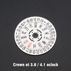 NH35 NH36 Japan Kanji Dial SKX007 Movement Date Week Wheel Crown at 3.8/4.1 New Balance Watch Repair Movt Dial