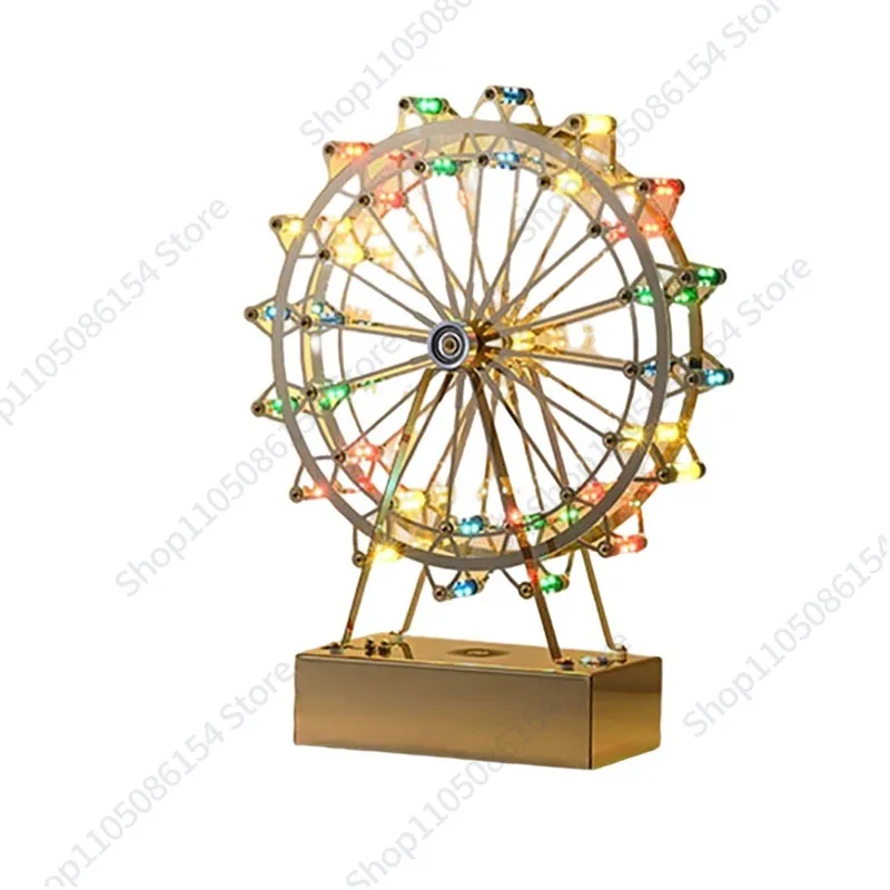 

Ferris wheel table lamp ornament rotating gift for girlfriend creative fashion atmosphere bluetooth audio night light