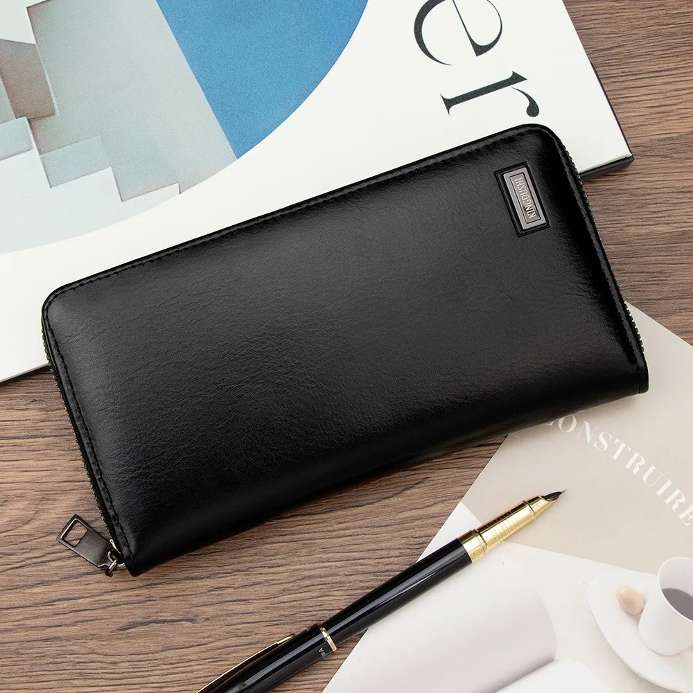 

Новый мужской кошелек из искусственной кожи, черный, кофейный, длинный, в стиле ретро, с отделением для монет, большой вместимости, тонкий, для мужчин и женщин