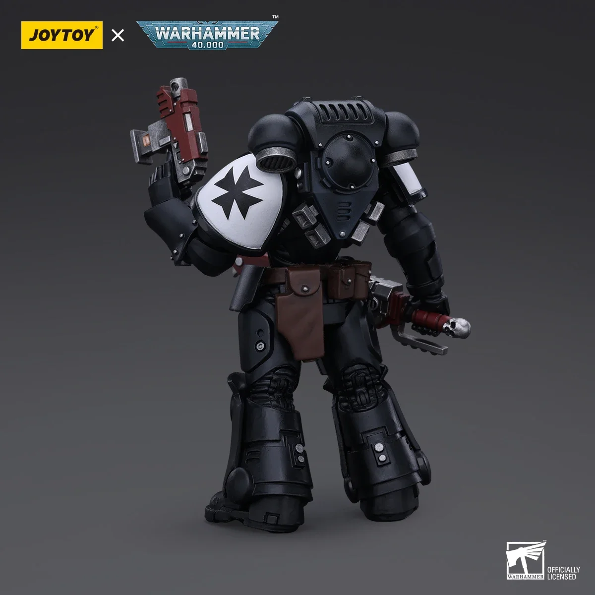 JOYTOY 1/18 Figurka akcji Warhammer 40K Space Marines Black Templars Outriders Figurka Brother Valtus Joints Ruchomy model anime