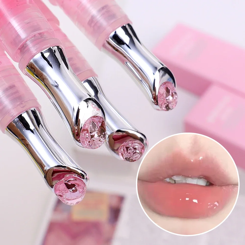 Waterproof Translucent Glass Lip Oil Hydrating Mirror Lipstick Lasting Moisturizing Non-Sticky Lip Gloss Korean Makeup Cosmetics