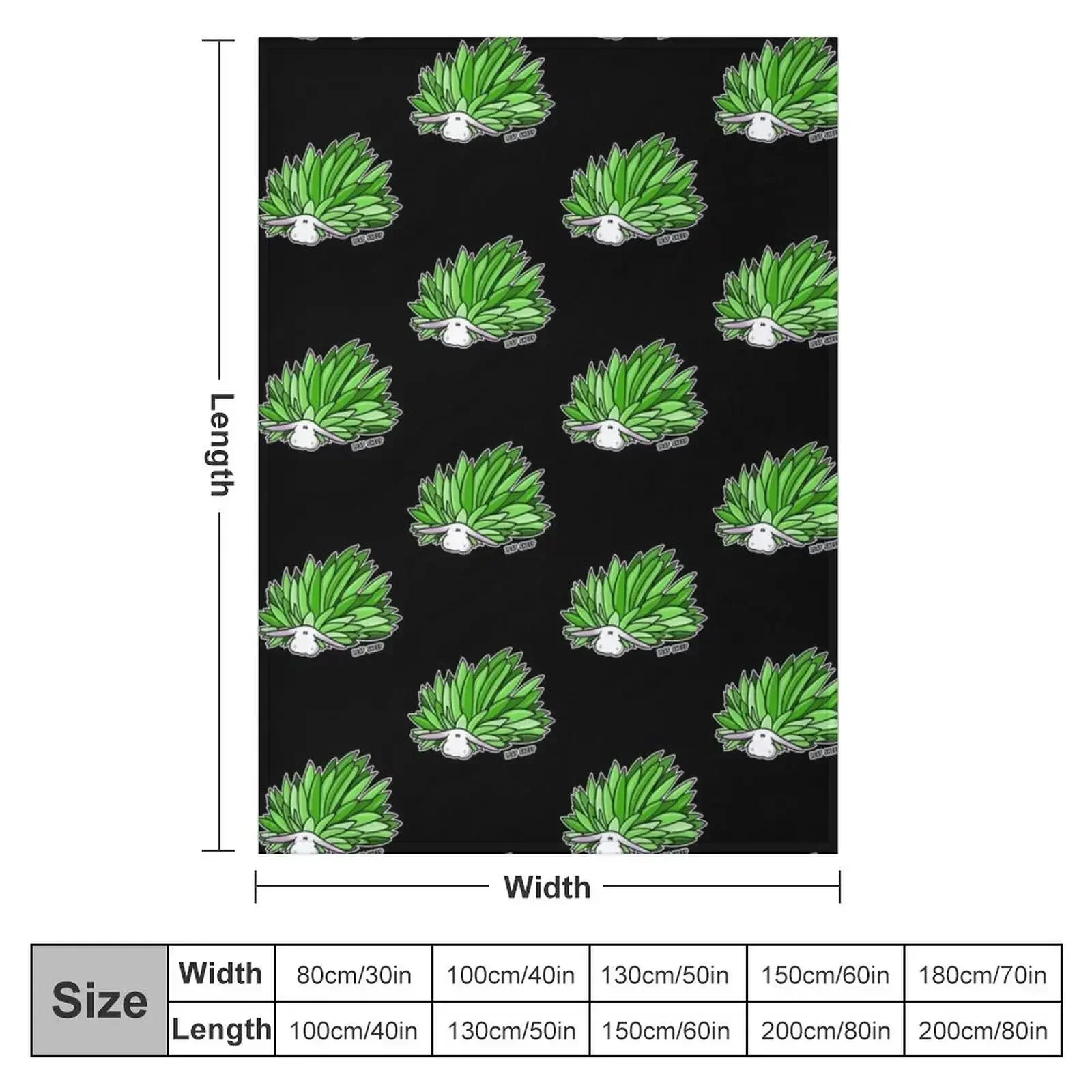 Leaf Sheep Ocean Sea Slug Cute Marine Life Biology Kawaii Graphic Throw Blanket Flannels Beach Cute Plaid Blankets