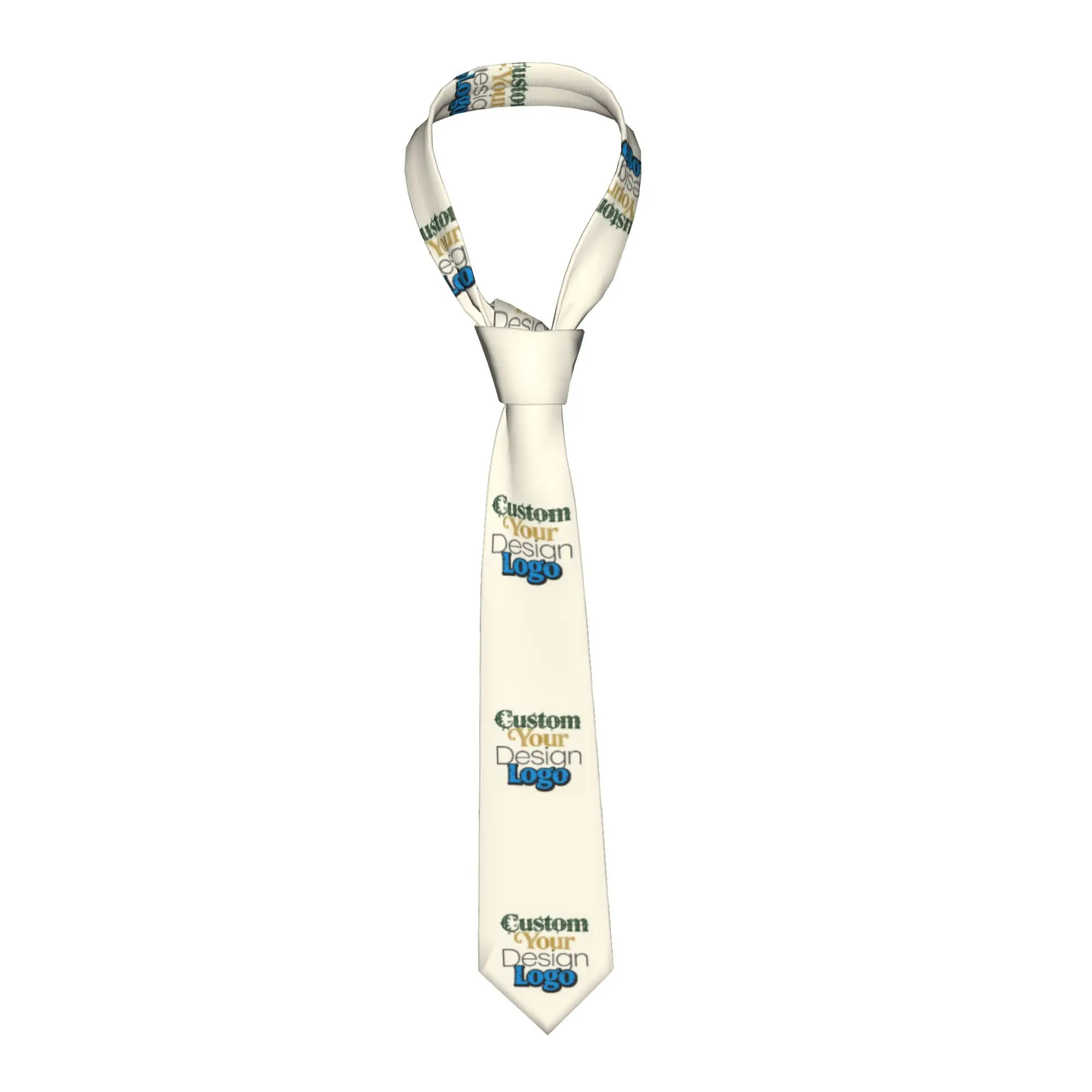 Custom Custom Customized   Your Design Logo Tie Men Fashion Silk Photo Name Printed Necktie for Business