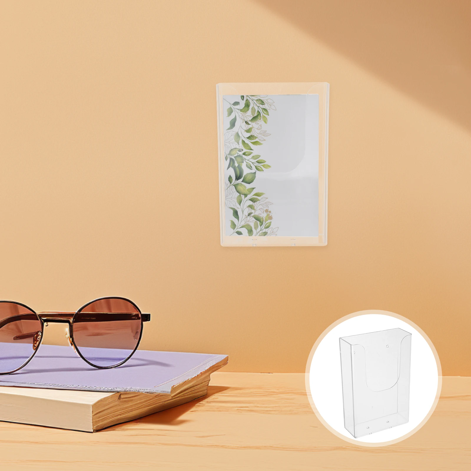 Wall-Mounted Transparent File Rack 10-Pack Document Holder Office Folder Organizer Brochures Stand Magazine Display