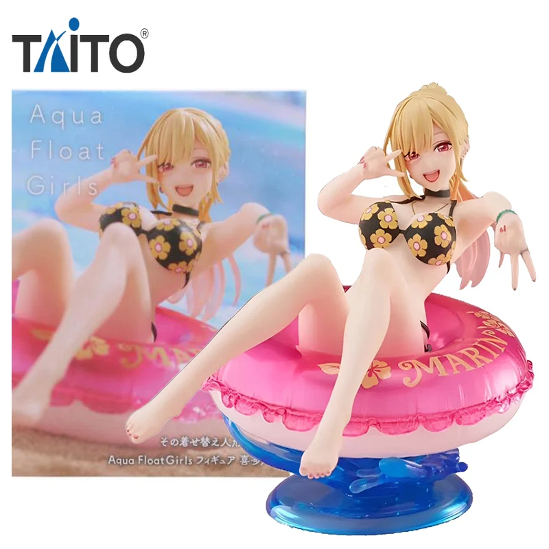 In Stock TAiTO Aqua Float Girls My Dress-Up Darling KITAKAWA MARIN Swimming Wear Ver. PVC 10CM Anime Action Figures M