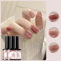 XEIJAYI 3 pz/set Jelly Milk White Gel Nail Polish Pink Thermo Gel Polish Hybrid Nail vernice Uv permanente per piantine