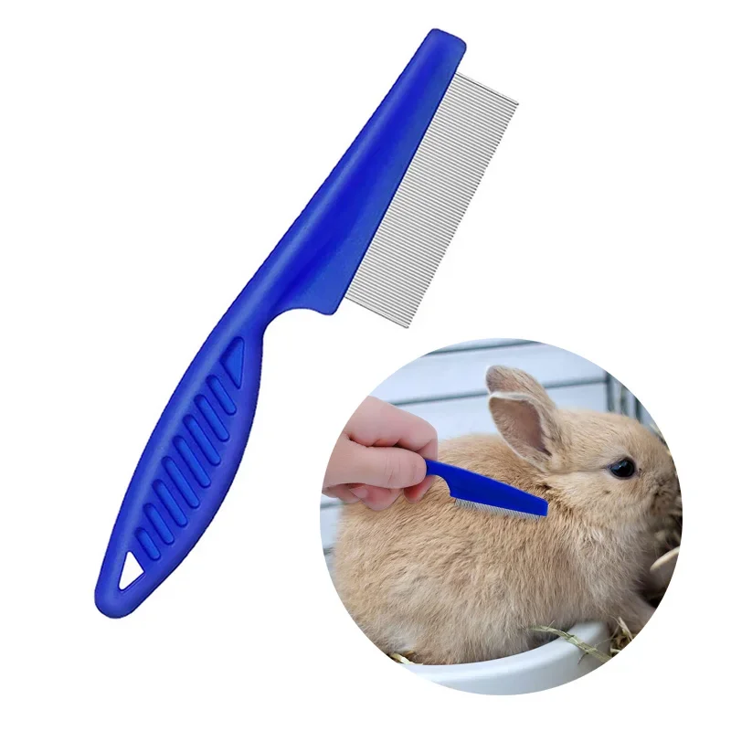 Small Pet Grooming Brush Rabbit Hair Remover Flea Comb Shampoo Bath Brush for Rabbit Hamster Guinea Pig Cleaning Tools