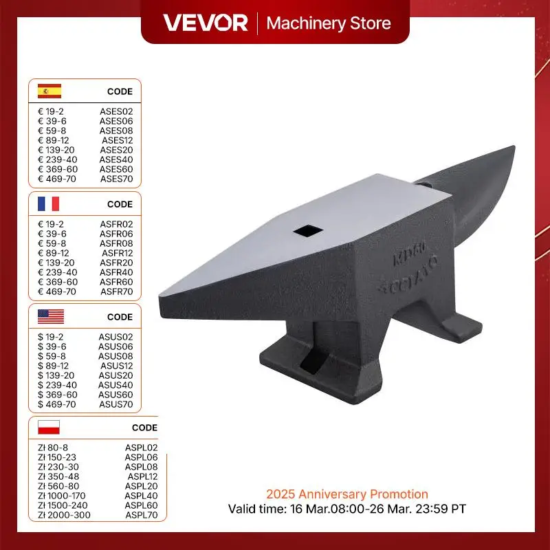 VEVOR 10-60Kg Steel Single Round Horn Anvil Steel Block Blacksmith Bench Tool Jewelry Making Manual Equipment for Metalsmiths