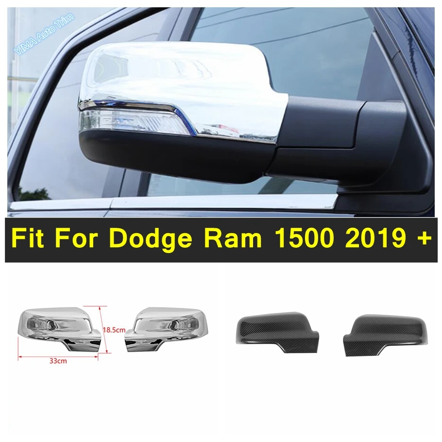 

Chrome Car Door Side Wing Rearview Mirror Decoration Cover Sticker Trim ABS Accessories Fit For Dodge Ram 1500 2019 2020 2021