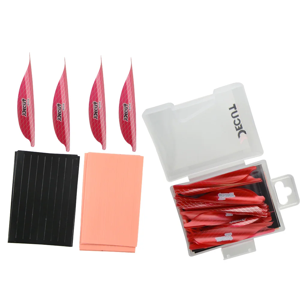 1.56 "/1.75"/2 "دور ريشة الرماية البلاستيك دوامة ريشة الجناح الأيمن السهم ريشة اطلاق النار السهم الصيد 50 قطعة Fletches #5