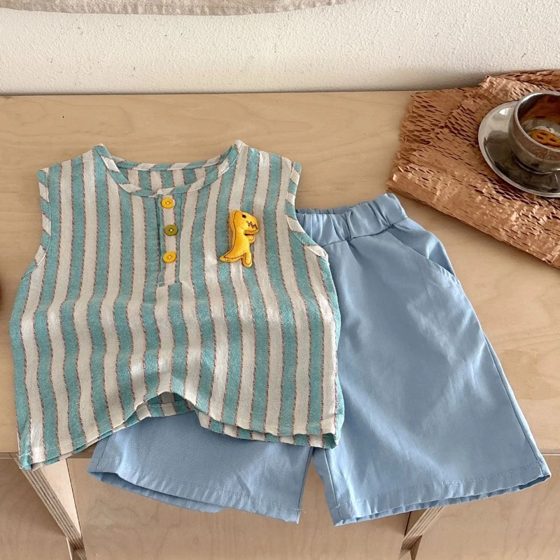 

New Summer Baby Clothes Suit Kids Boys Clothing Set Children Girls Vest Shorts 2Pcs/Sets Infant Casual Costume Toddler Outfits