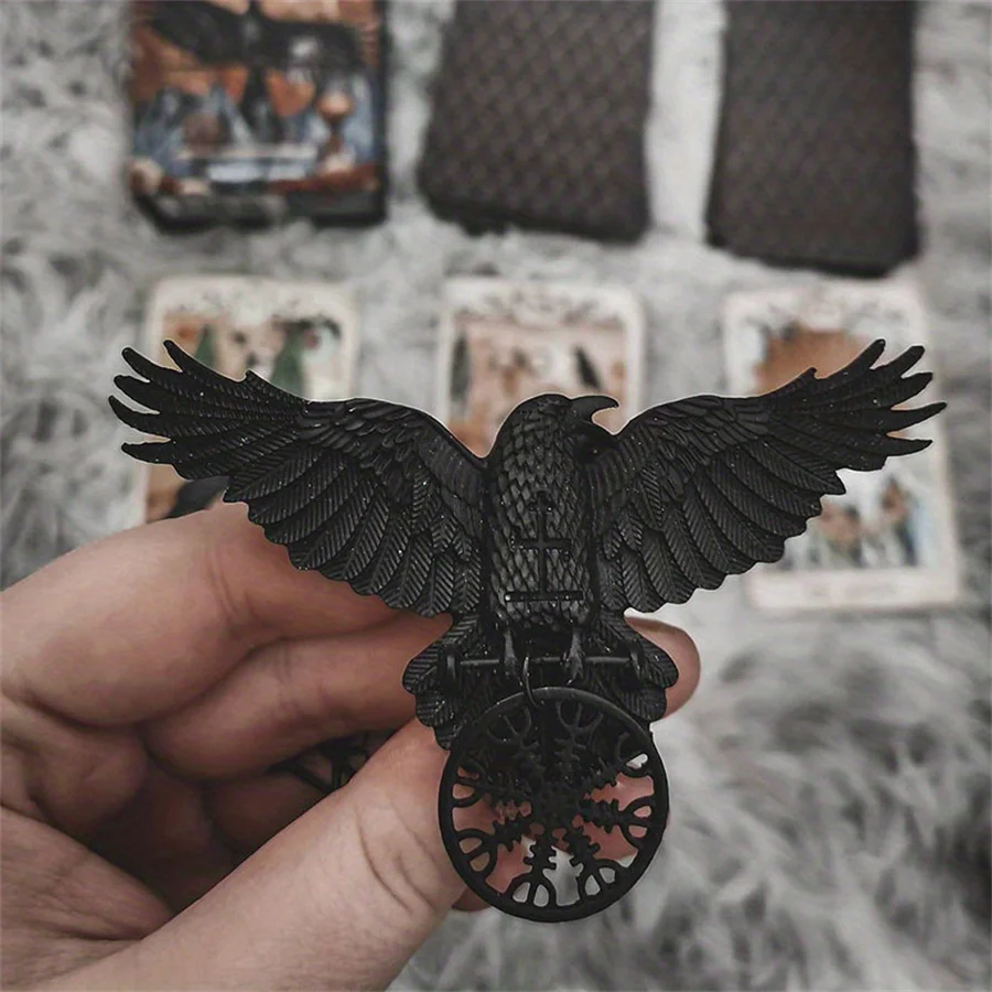 New fashion personal czarne oversize wrona włosy akcesoria klips dla kobiet Vintage Goth Punk Raven Wing spinka do włosów biżuteria