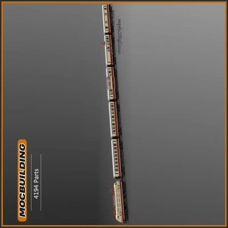 Rheingold Express MOC Building Blocks 7740 Reimagination High speed Technology Bricks DIY Assembled Transportation Toys Gifts