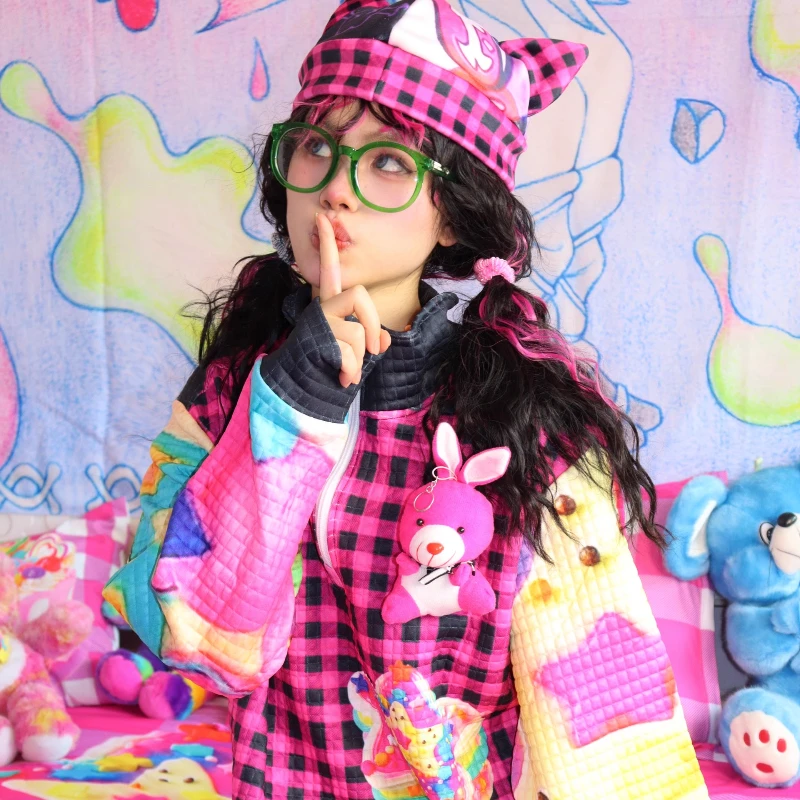 2025 Japanese Original Punk Lady Color Hip-hop Caps Versatile Warm