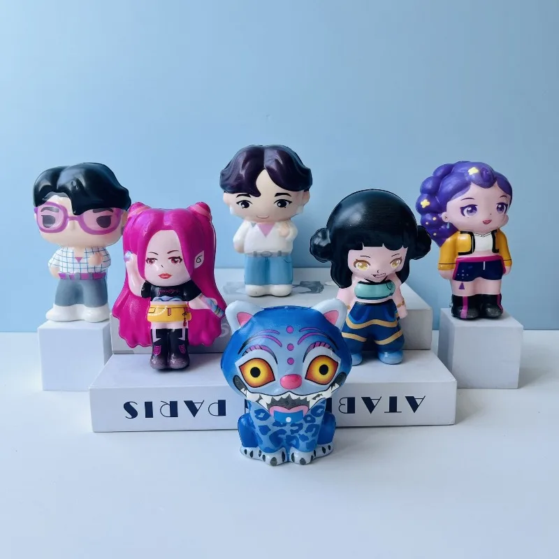 Kpop chasseurs de démons jouet à presser rebond lent drôle pincement presse enfants soulagement du Stress Fidget jouet mignon Anime Figure cadeaux d'anniversaire
