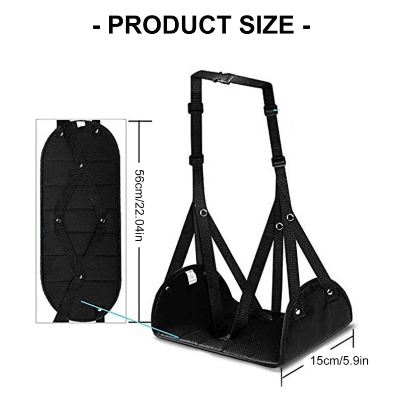 Ruimtebesparende reisvoet rust hangmat multiple position aanpassing voor vliegtuig