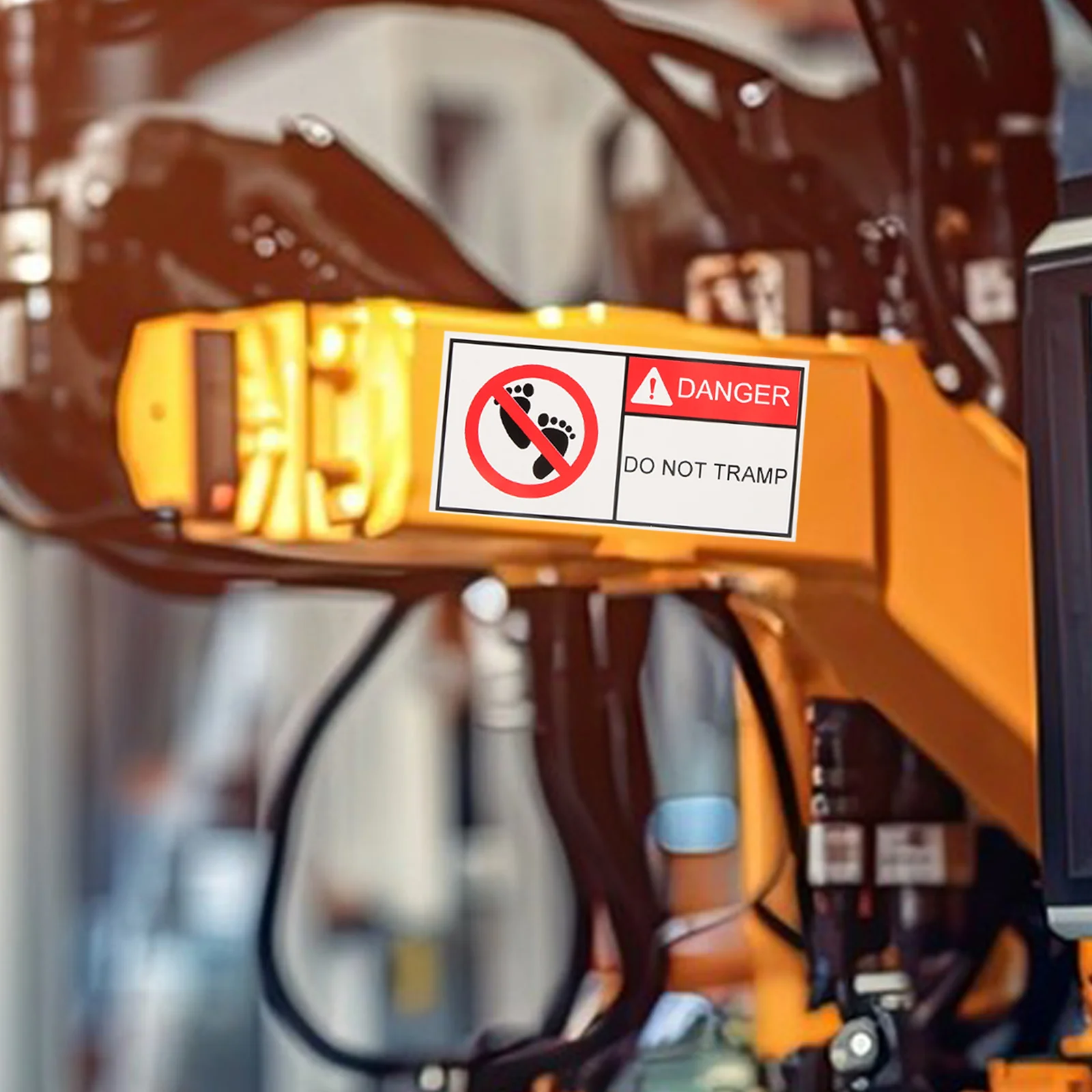 2 pcs Warning No Stepping Decals 10x5cm Bright Adhesive Workshop Use Not Sign Do Not Sign For Caution