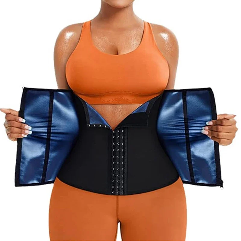 BurVogue Women Waist Trainer Trimmer Corset  Sweat Belly Band Sports Girdle Sauna Suit Waist Trimmer Sweat Bands for Stomach