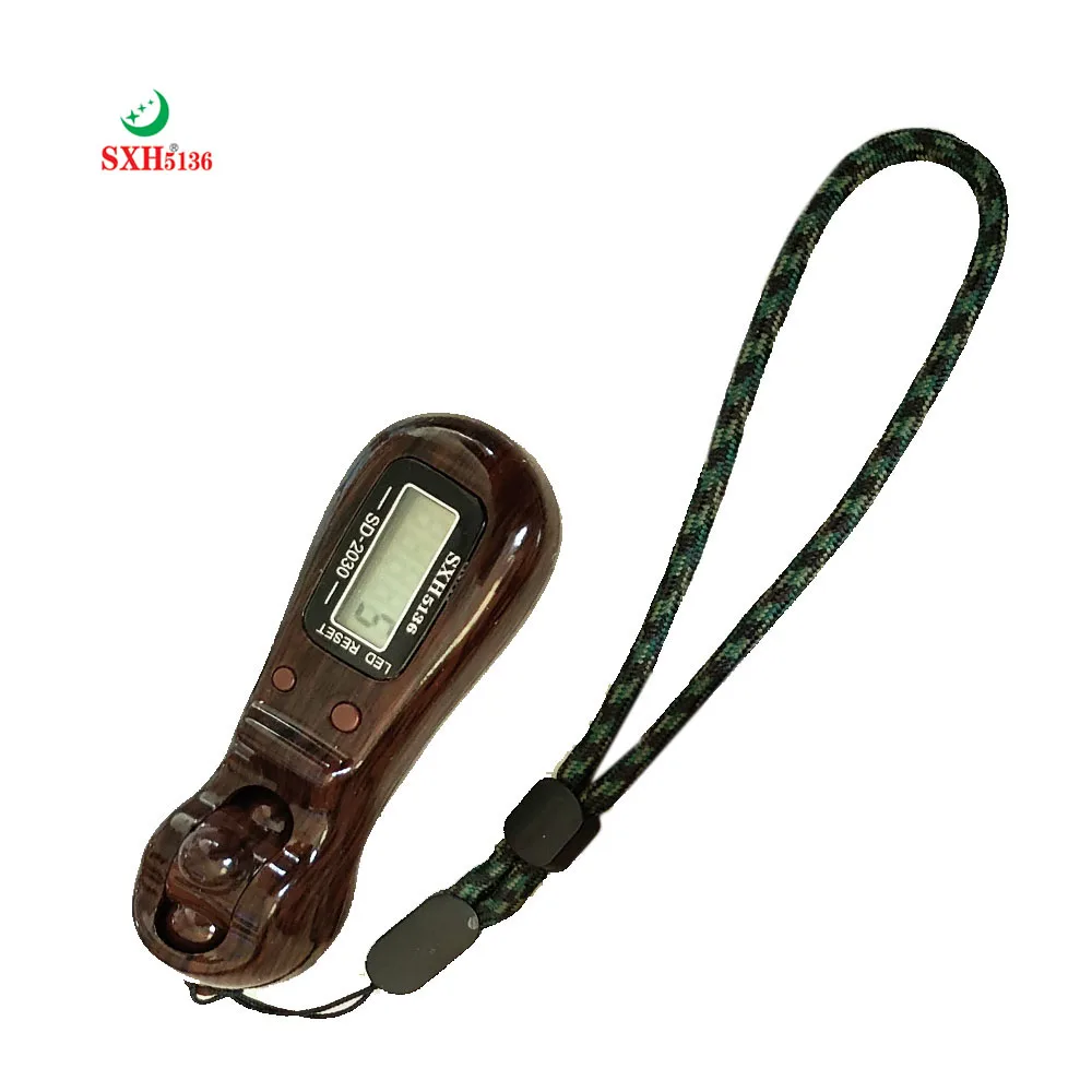 SXH5136-Tasbih Digital de tamaño pequeño con cuentas LED, contador Tally con cadena, Modelo 2030, oración musulmana, Rosario electrónico