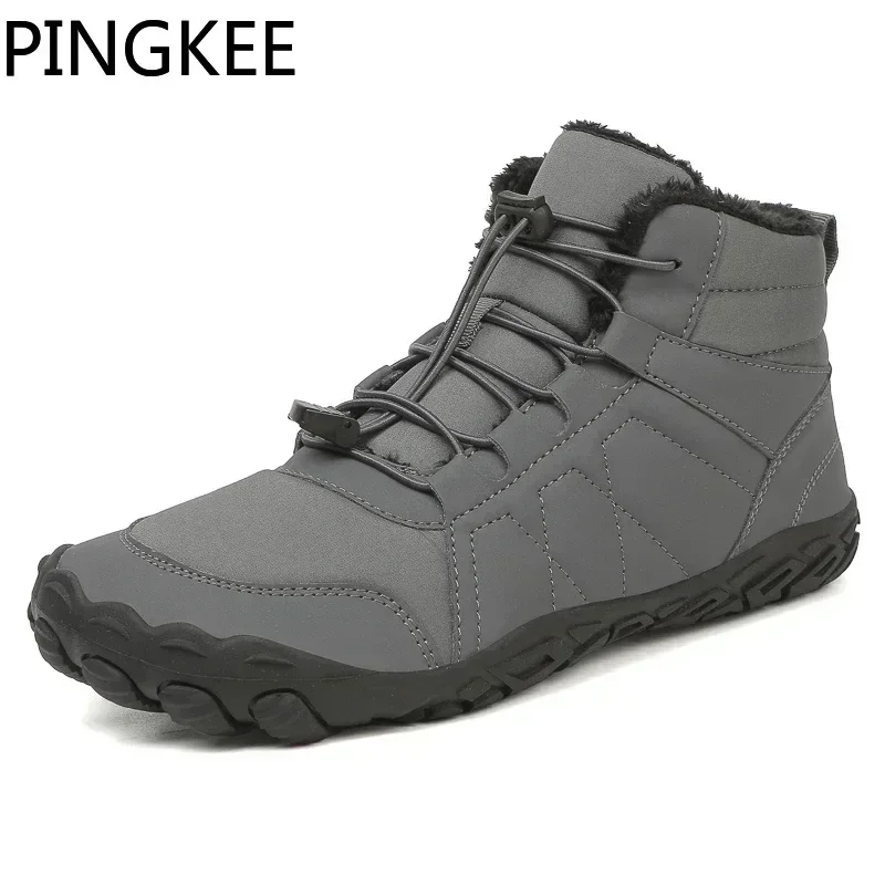 PINGKEE VENOCON Wide ToeBox Barefoot Shoes Men Women Athletic Minimalist Winter Snow Thermal Boots Sneakers Feet Footwear Man