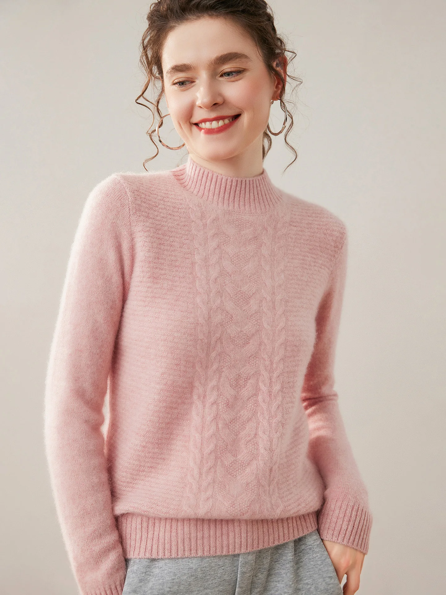 

Женский свитер из 100% кашемира с высоким воротником, осень-зима, толстый теплый вязаный свитер, модный женский мягкий пуловер, рубашка