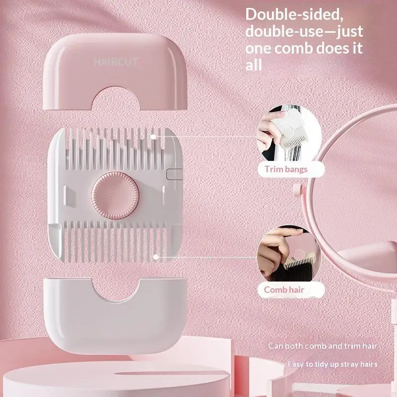 2 In 1 Baby Hair Trimmer Comb Waterproof Manual Hairdressing Cutting Tool Easy Clean for Infant Travel Use