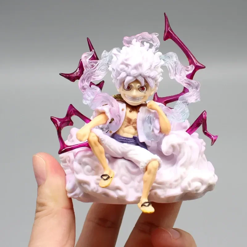 8.5cm One Piece Anime Sun God Nika Luffy Gear 5 Action Figures Gk Statue Pvc Model Toy Room Ornament Figurine Children For Gift